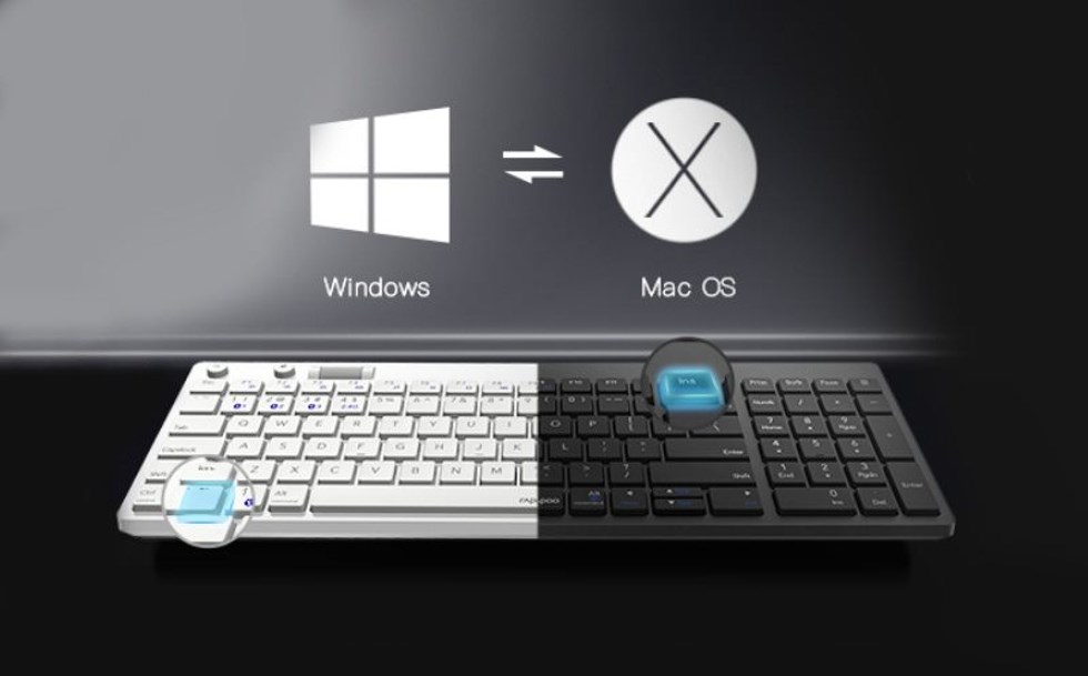 Rapoo 8050T set klávesnice a myši černý Bluetooth